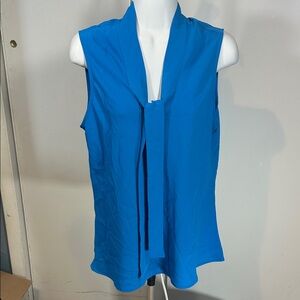 KASPER nwt Medium sleeveless blouse career Riviera Vibrant Blue Top New